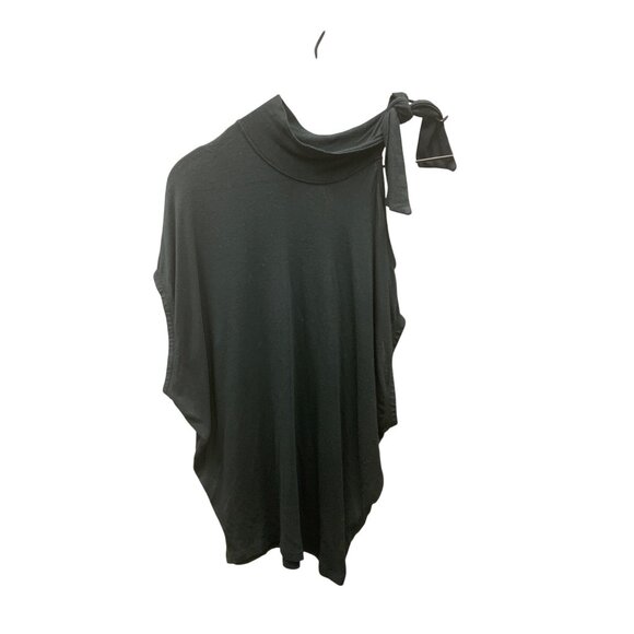 Free People Black Mock Neck Tie Top - Picture 2 of 3